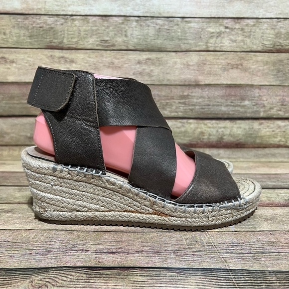 Eileen Fisher Willow Bronze Wedge Espadrilles - Picture 3 of 8